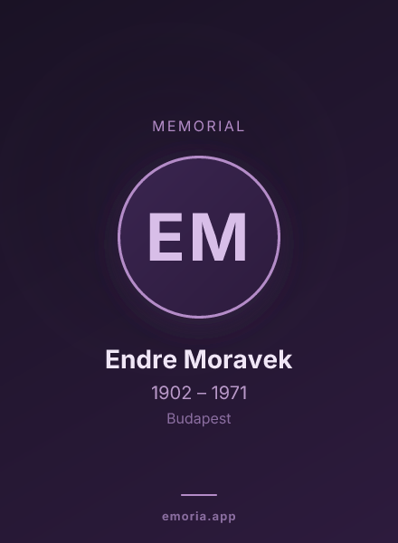 Memorial portrait of Endre Moravek