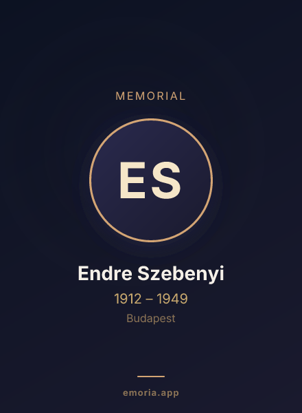 Memorial portrait of Endre Szebenyi