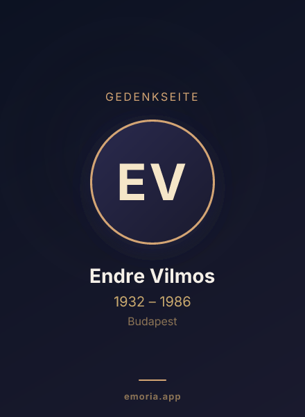 Gedenkportrait von Endre Vilmos
