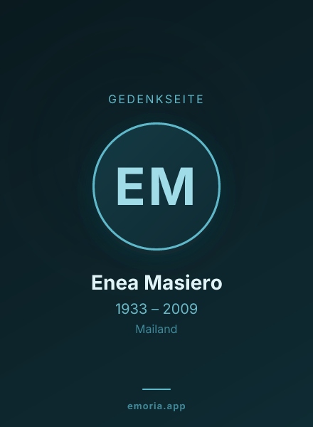 Gedenkportrait von Enea Masiero