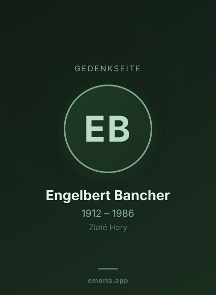 Gedenkportrait von Engelbert Bancher