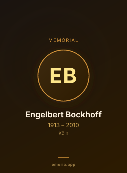 Memorial portrait of Engelbert Bockhoff