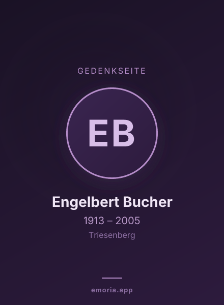 Gedenkportrait von Engelbert Bucher