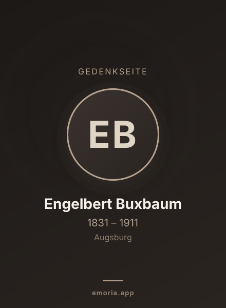 Gedenkportrait von Engelbert Buxbaum