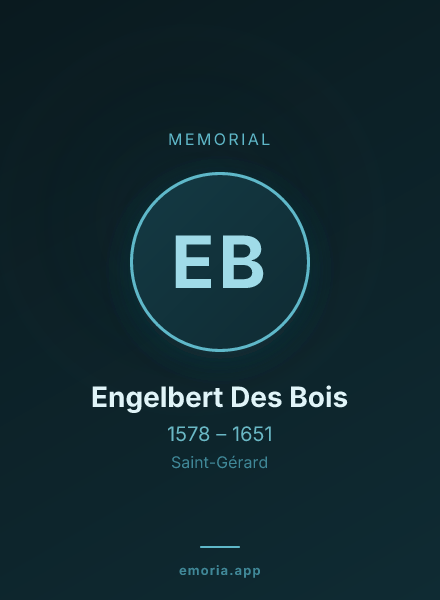 Memorial portrait of Engelbert Des Bois