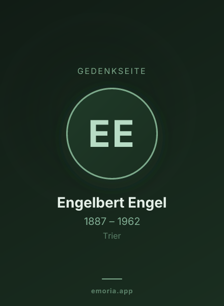 Gedenkportrait von Engelbert Engel