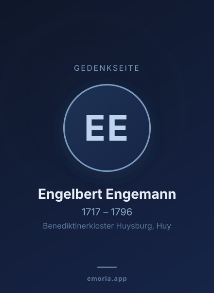 Gedenkportrait von Engelbert Engemann