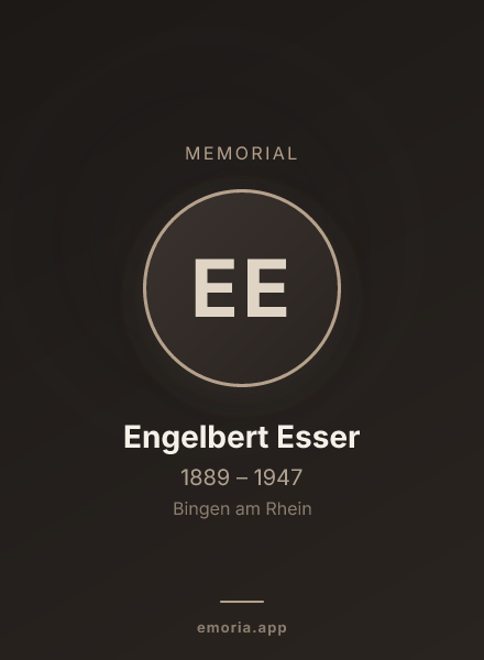 Memorial portrait of Engelbert Esser