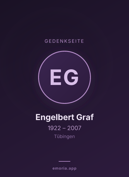 Gedenkportrait von Engelbert Graf