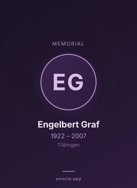 Memorial portrait of Engelbert Graf