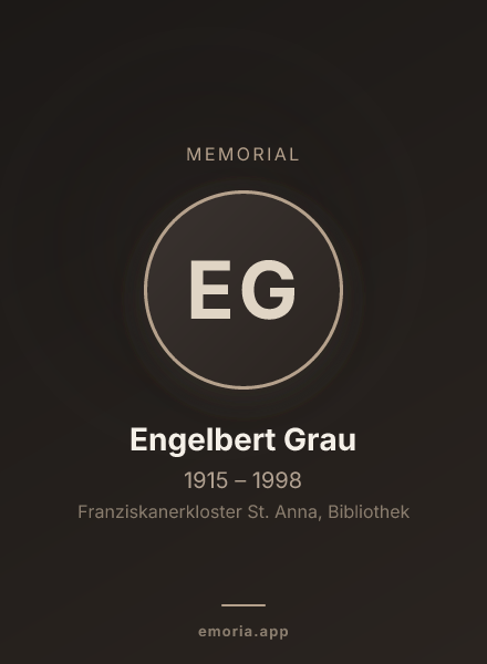 Memorial portrait of Engelbert Grau