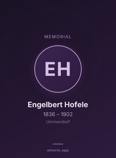Memorial portrait of Engelbert Hofele