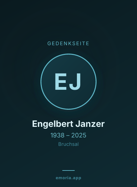 Gedenkportrait von Engelbert Janzer