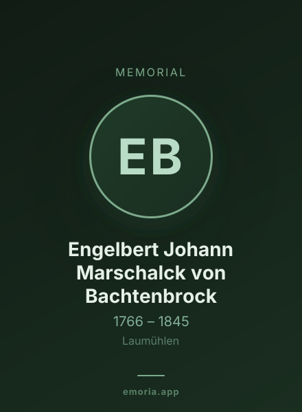 Memorial portrait of Engelbert Johann Marschalck von Bachtenbrock