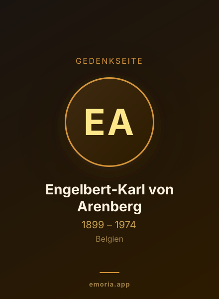 Gedenkportrait von Engelbert-Karl von Arenberg