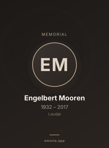 Memorial portrait of Engelbert Mooren