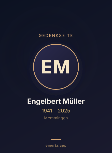 Gedenkportrait von Engelbert Müller