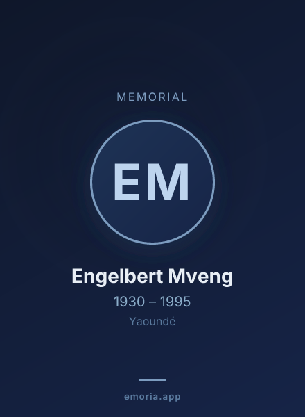 Memorial portrait of Engelbert Mveng