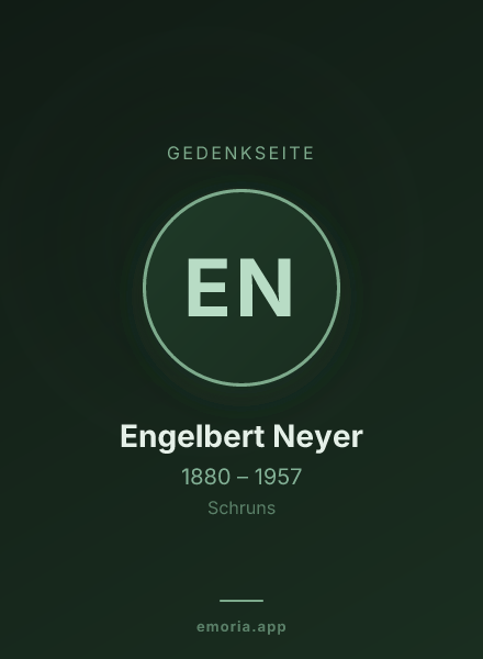 Gedenkportrait von Engelbert Neyer