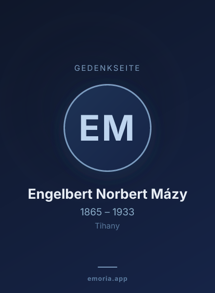 Gedenkportrait von Engelbert Norbert Mázy