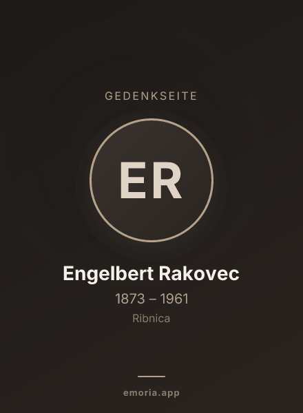 Gedenkportrait von Engelbert Rakovec