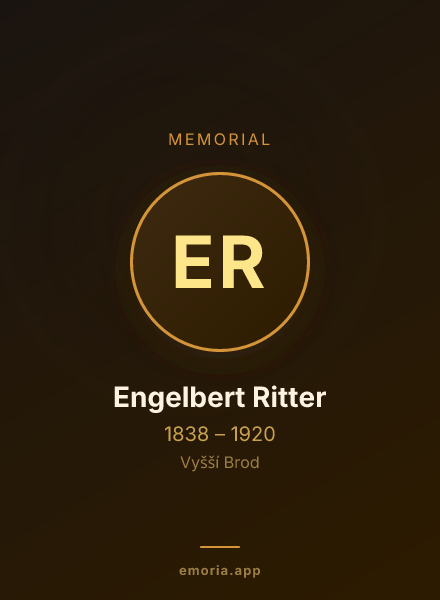 Memorial portrait of Engelbert Ritter