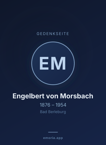 Gedenkportrait von Engelbert von Morsbach