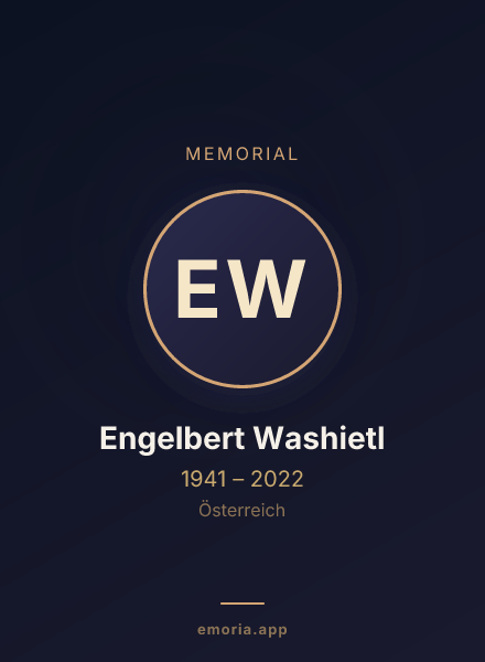 Memorial portrait of Engelbert Washietl