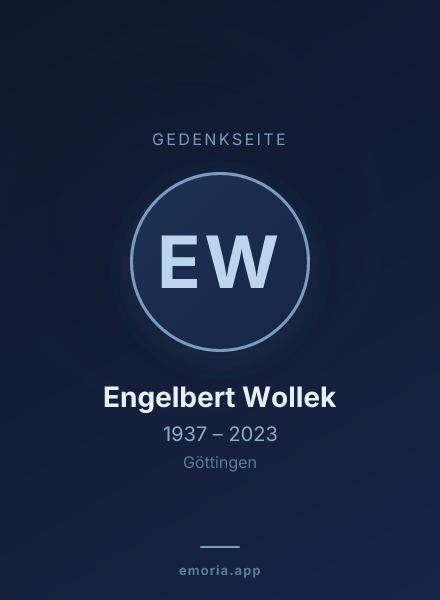 Gedenkportrait von Engelbert Wollek