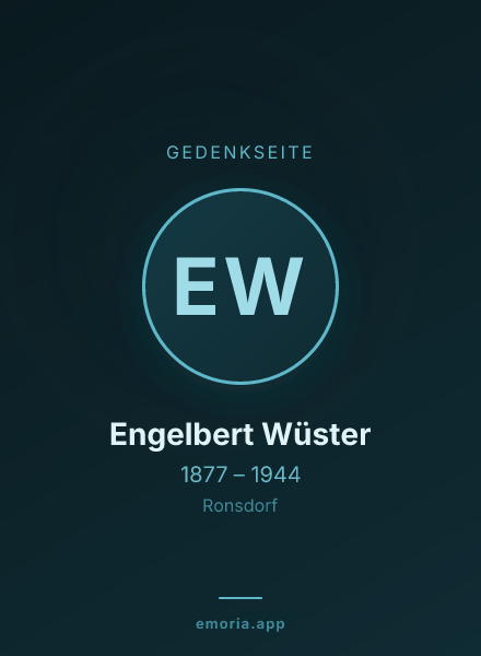 Gedenkportrait von Engelbert Wüster
