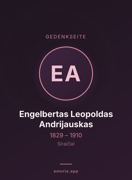 Gedenkportrait von Engelbertas Leopoldas Andrijauskas