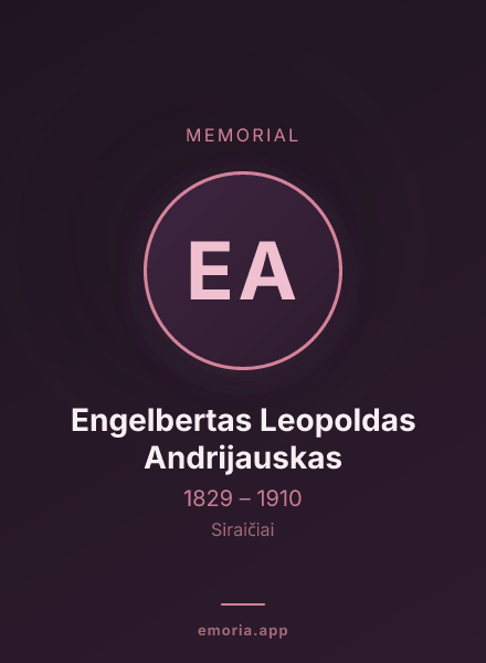 Memorial portrait of Engelbertas Leopoldas Andrijauskas