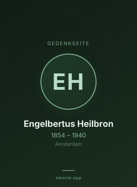 Gedenkportrait von Engelbertus Heilbron