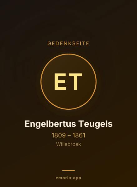 Gedenkportrait von Engelbertus Teugels