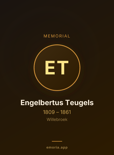 Memorial portrait of Engelbertus Teugels