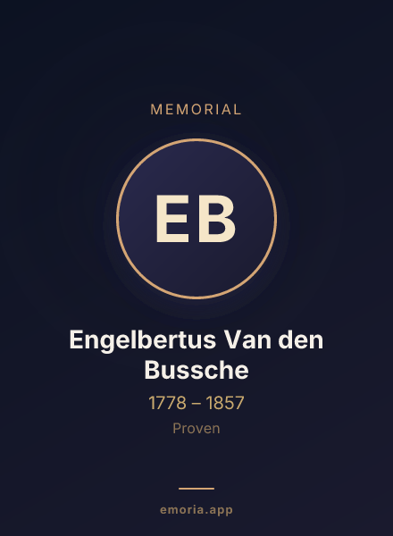 Memorial portrait of Engelbertus Van den Bussche