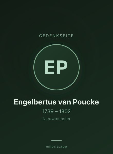 Gedenkportrait von Engelbertus van Poucke