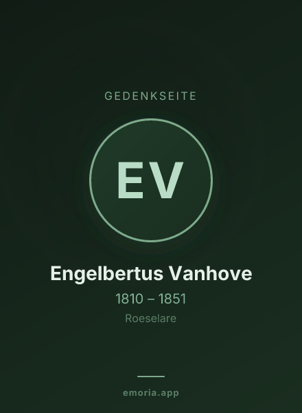 Gedenkportrait von Engelbertus Vanhove