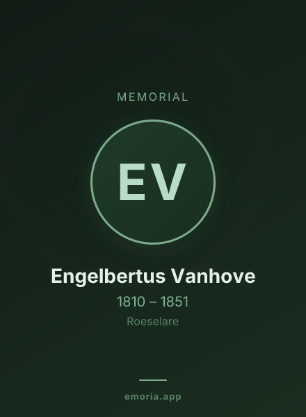 Memorial portrait of Engelbertus Vanhove