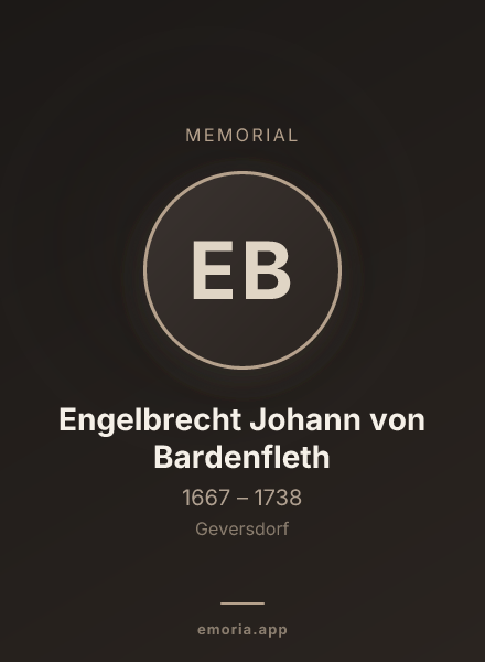 Memorial portrait of Engelbrecht Johann von Bardenfleth