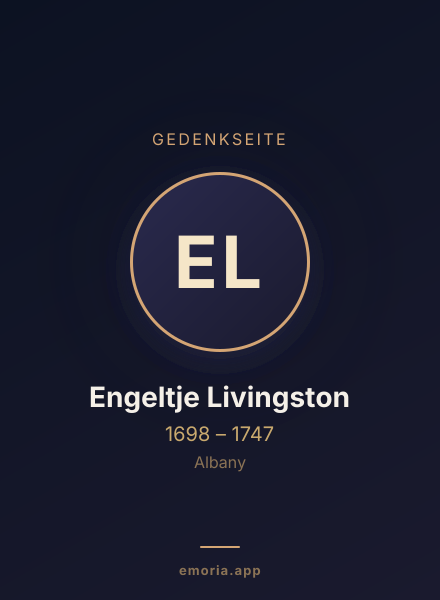 Gedenkportrait von Engeltje Livingston