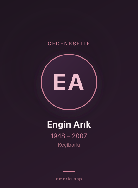 Gedenkportrait von Engin Arık