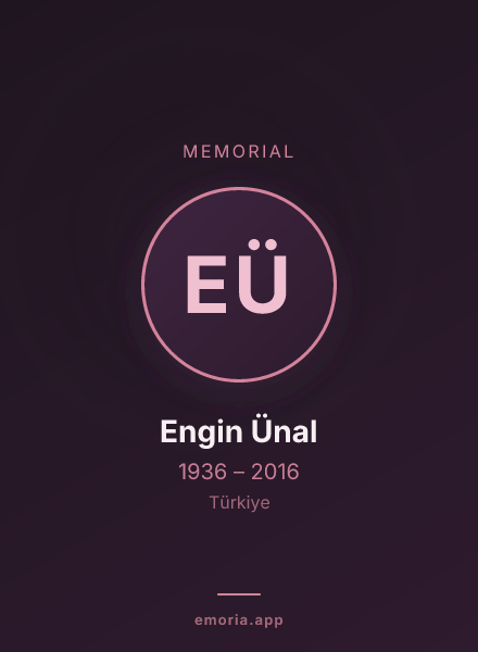 Memorial portrait of Engin Ünal