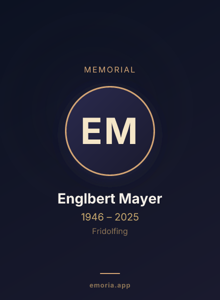 Memorial portrait of Englbert Mayer