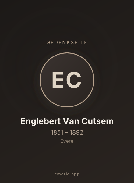 Gedenkportrait von Englebert Van Cutsem