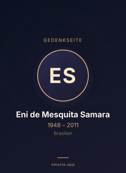 Gedenkportrait von Eni de Mesquita Samara