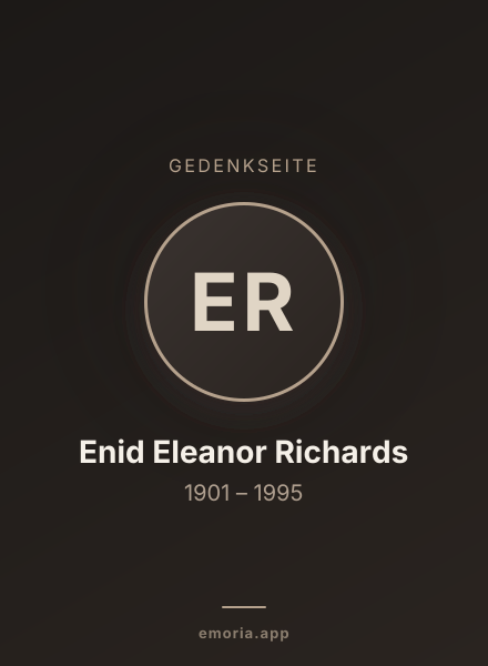 Gedenkportrait von Enid Eleanor Richards