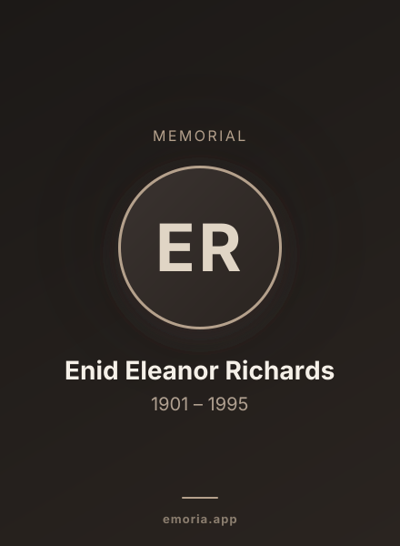Memorial portrait of Enid Eleanor Richards