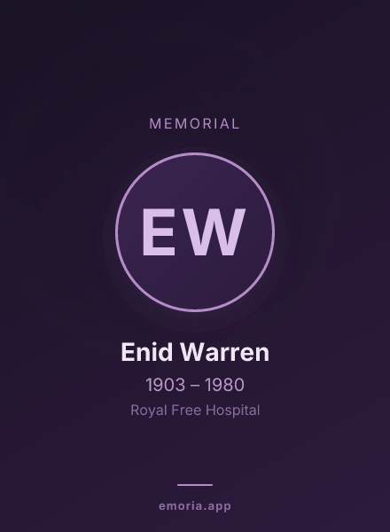 Memorial portrait of Enid Warren