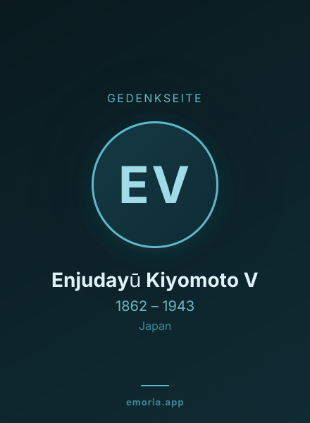 Gedenkportrait von Enjudayū Kiyomoto V